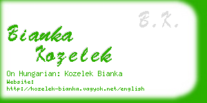 bianka kozelek business card